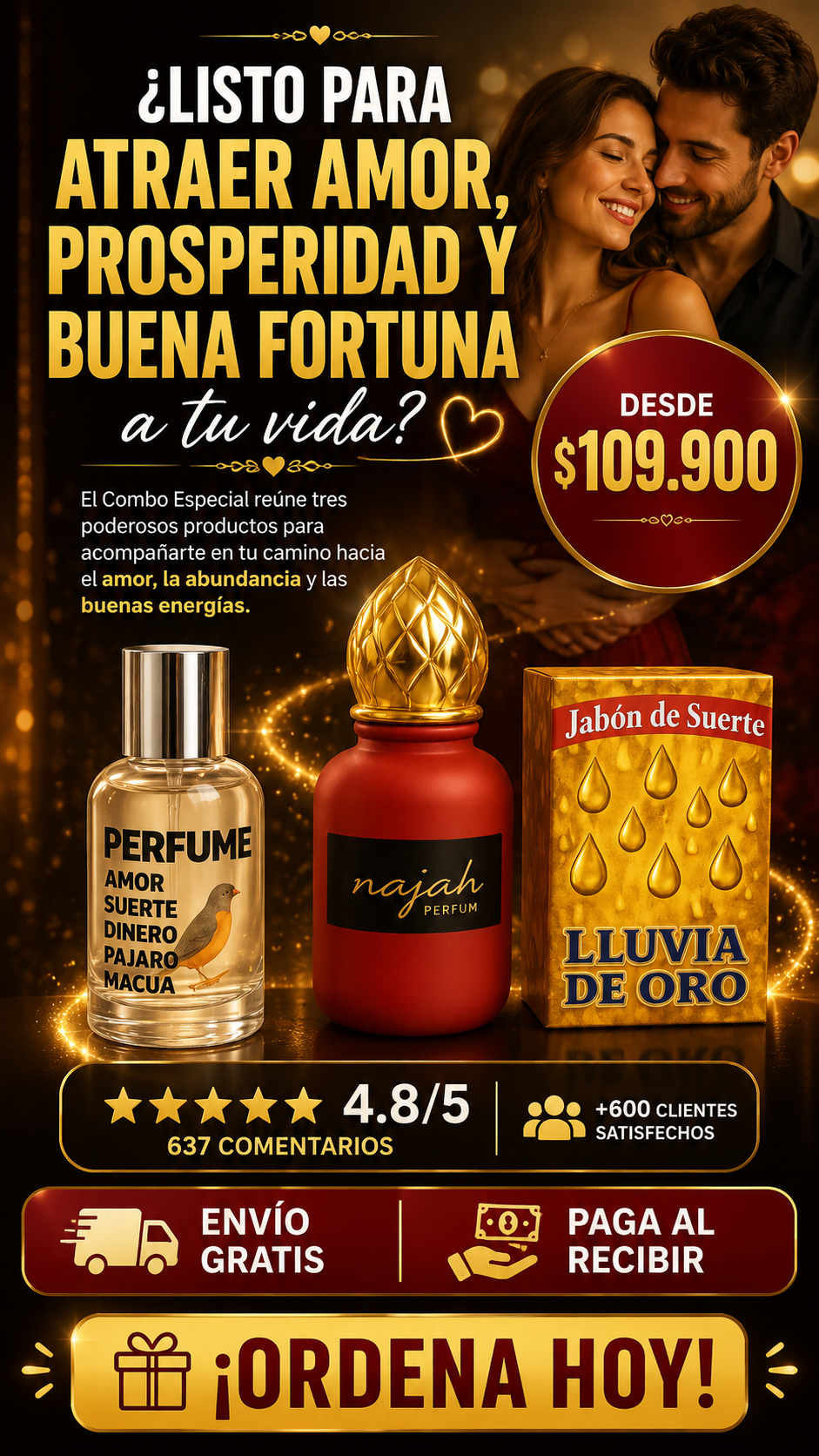 Combo amor prosperidad y buena fortuna